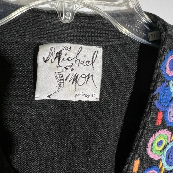 Michael Simon Authentic Vintage Cardigan with Colorful Embroidery - Picture 2 of 8